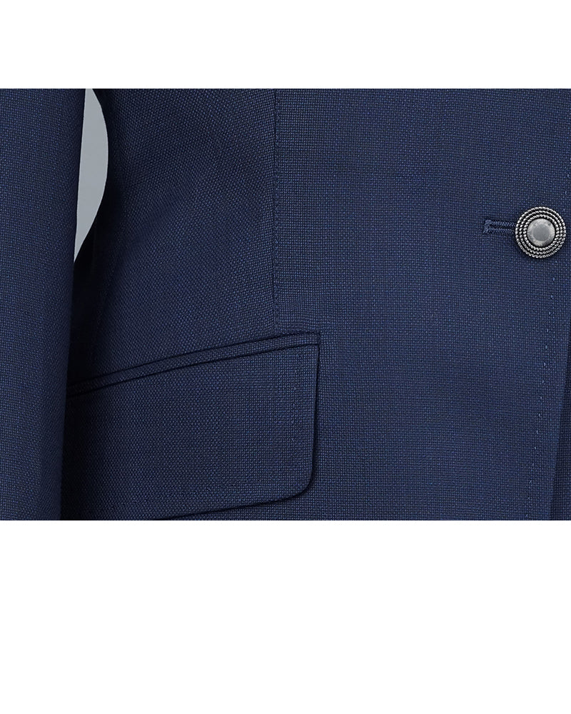 Relaxed Fit Mandarin Collar Blazer Suitpure