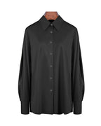 Black Bamboo Cotton Stretch Tailored Shirt Suitpure