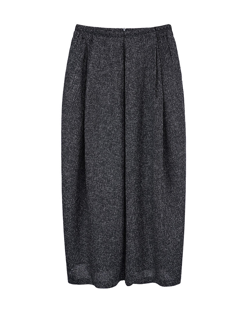 Structured Pleat Skirt with Balloon Hem