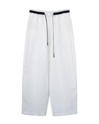 Relaxed Fit Linen Cropped Trousers Suitpure
