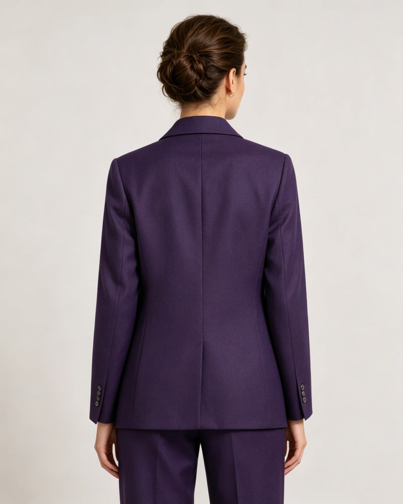 Linen Cotton Oversized Casual Blazer Suitpure