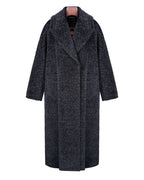 Suli Wool Long Coat in Shadow Grey Suitpure