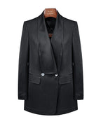 Tree Grain Acetate Shawl Collar Unlined Blazer Suitpure