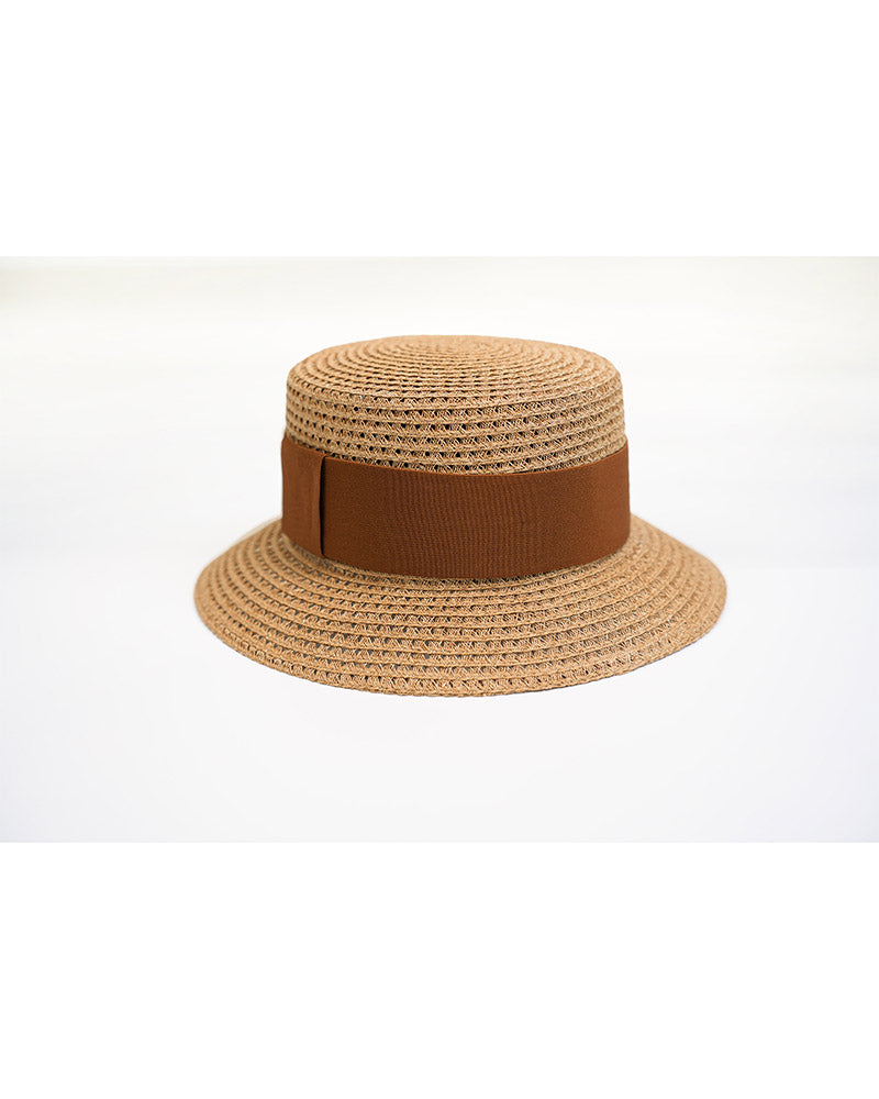 Retro Japanese Ribbon Flat Top Hat | Vintage Suitpure