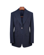 Vintage British style all-wool striped hand-cut heavy-duty haute couture suit
