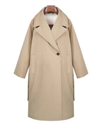 Khaki Goose Down Oversized Puffer Coat