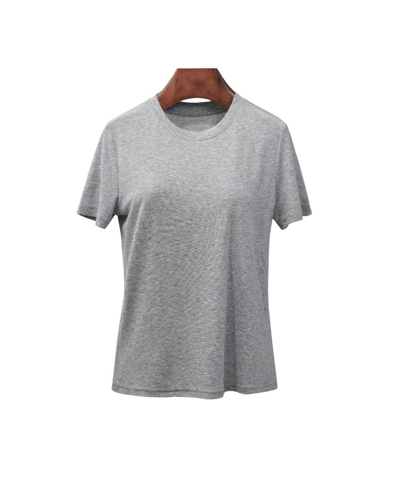 Tencel Wool Cooling Soft Crewneck T-Shirt | Regular Shoulder Suitpure
