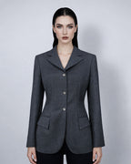 Fishtail Hem Blazer in Vintage American Style Suitpure