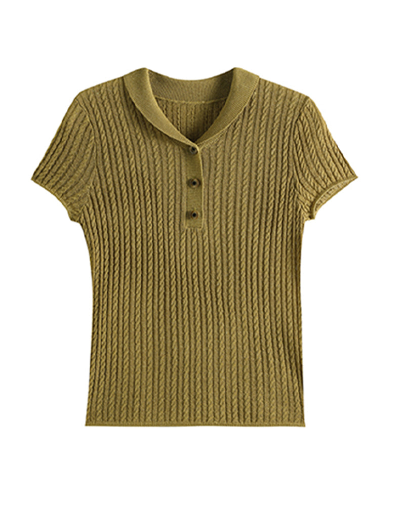 Retro Linen Pique Polo in Neutral Suitpure