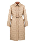 Khaki Paneled Down Puffer Jacket Suitpure