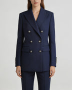 Classic Twill Double-Breasted Blazer Suitpure