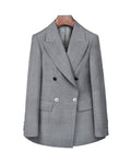 Premium Grey Shadow Stripe Blazer Suitpure