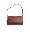 Vintage Brown Soft Leather Adjustable Strap Handbag for Daily Work Suitpure
