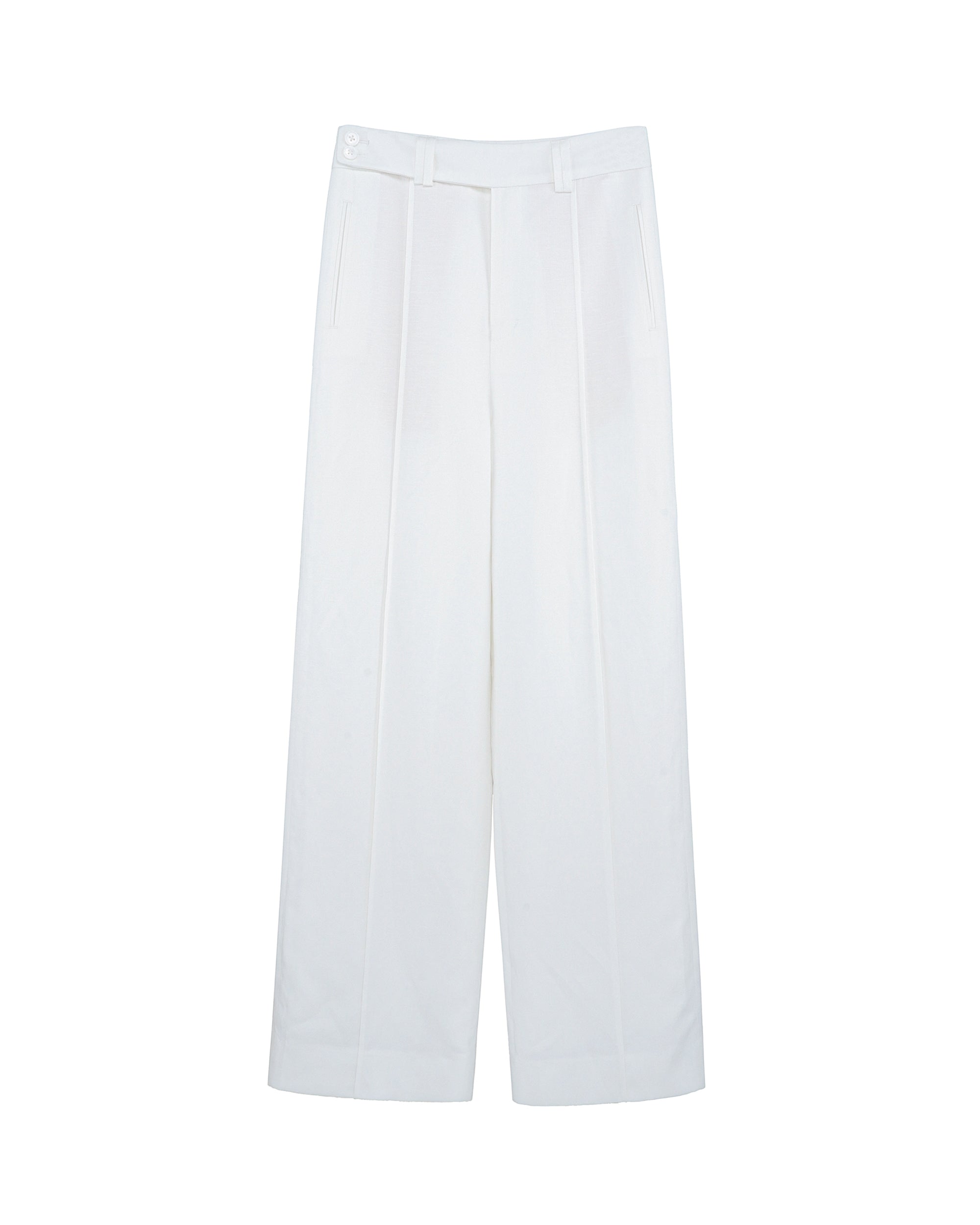 Women White 3 Piece Tencel Linen Suit Blazer Vest Wide Leg Pants