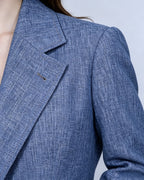 Japanese Linen Denim Blazer | Notch Lapel Single-Breasted Suitpure