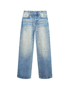 Vintage Wash Relaxed Jeans with Ripped Details Suitpure