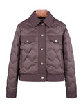 Short Down Puffer in Ebony Brown Suitpure
