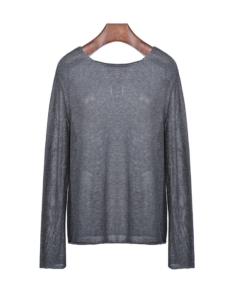 Romantic Cutout Off-Shoulder Knit Top