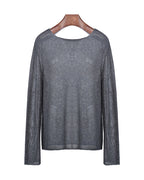 Romantic Cutout Off-Shoulder Knit Top