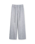 Women’s Belted Grey High Waist Belted Wide Leg Trousers Suitpure