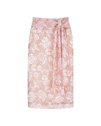 Viscose High Waist Bow Tie Ruffle Layered A Line Skirt