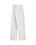 Women Asymmetric Wrap Front Irregular Slant Cut Wide Leg Pants Suitpure