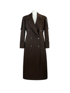 Military Style Epaulet Belted Trench Coat