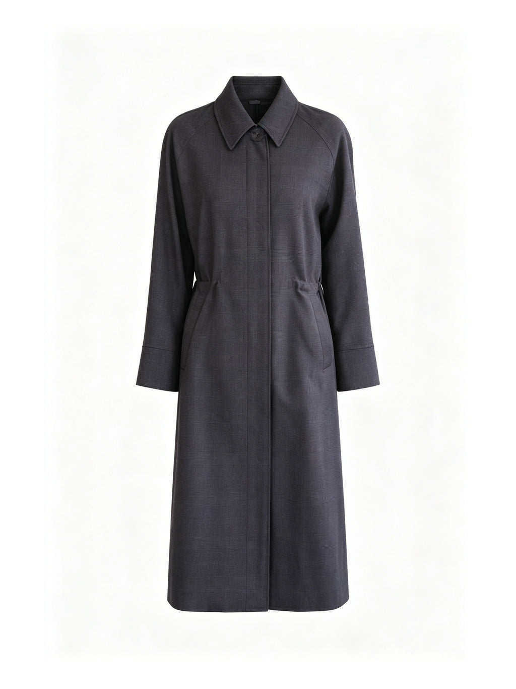 Versatile Trench Dress in Brown Check Suitpure