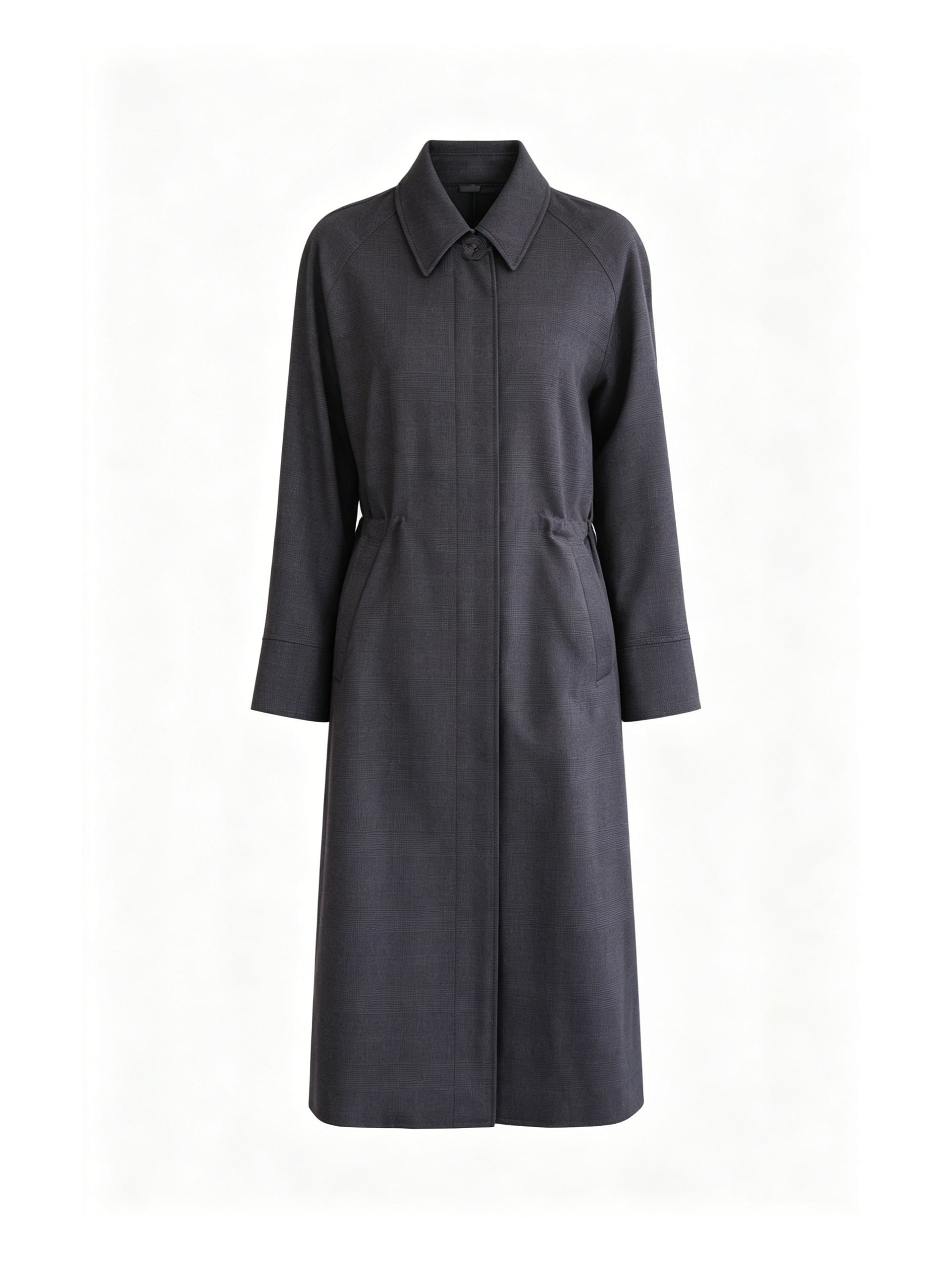 Versatile Trench Dress in Brown Check Suitpure