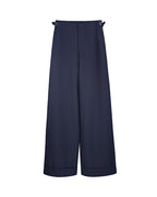 Retro British style all-wool striped heavy-duty haute couture women's trousers