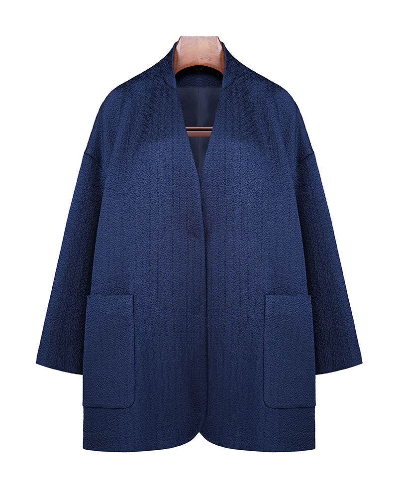 Zen Relief Textured Shirt Jacket | Relaxed Silhouette