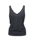 Slim-Fit Knit Vest with Rhinestone Detail Suitpure