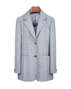 Structured Blazer with Tuck Detail & Patch Pockets