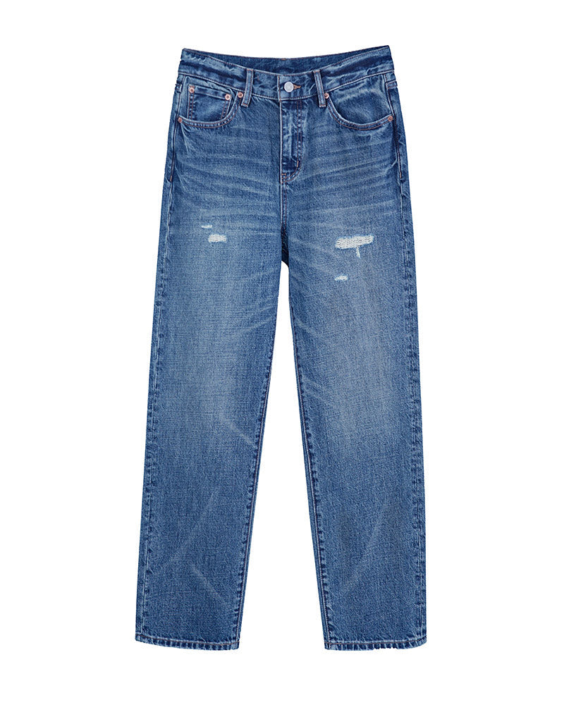 Applique Stitch Tapered Jeans | Vintage Workwear Suitpure