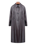 Camel Leather Trench Coat | Notch Lapel Suitpure