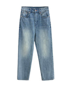 Light Blue Cropped Jeans Suitpure