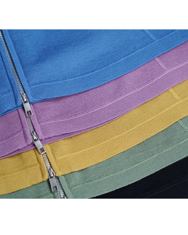 Zip Front Knit Cardigan in Multiple Colors Suitpure