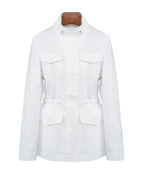 Lightweight Linen Unlined Travel Jacket Suitpure