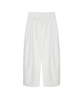 Clean Cut Double Pleat Cropped Wide-Leg Trousers Suitpure
