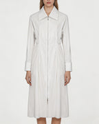 Cotton Sateen Minimalist Shirt Dress Suitpure