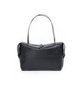 Women Smooth Black Genuine Leather Underarm Bag Suitpure