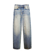 Cloud-Dyed Straight Jeans in Mist Blue Wash Suitpure