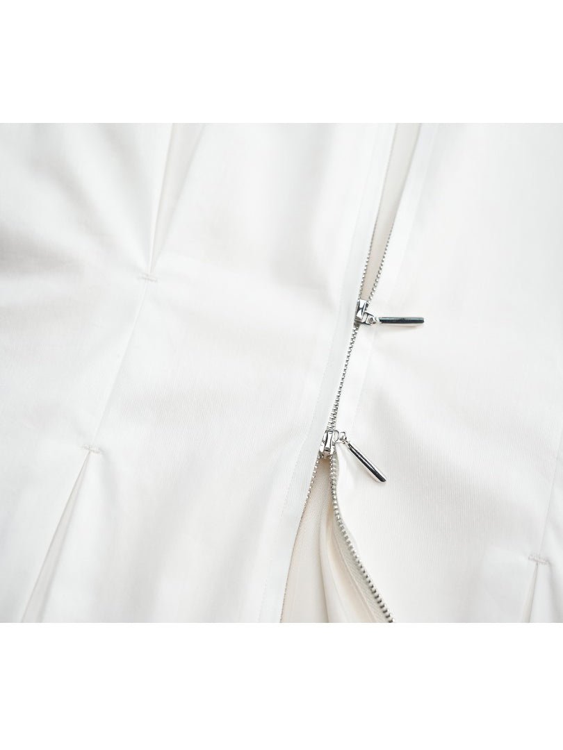 Cotton Sateen Minimalist Shirt Dress Suitpure