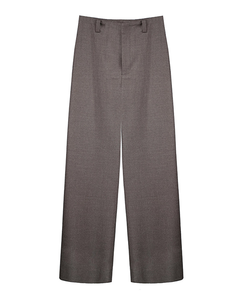 Pure Wool Straight-Leg Trousers Suitpure