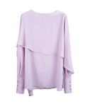 Off-Shoulder Asymmetrical Cape Blouse | Romantic Flowing Suitpure