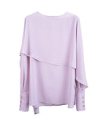 Off-Shoulder Asymmetrical Cape Blouse | Romantic Flowing Suitpure