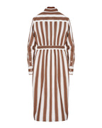 Casual Striped Button-Down Shirt Dress for Women Suitpure