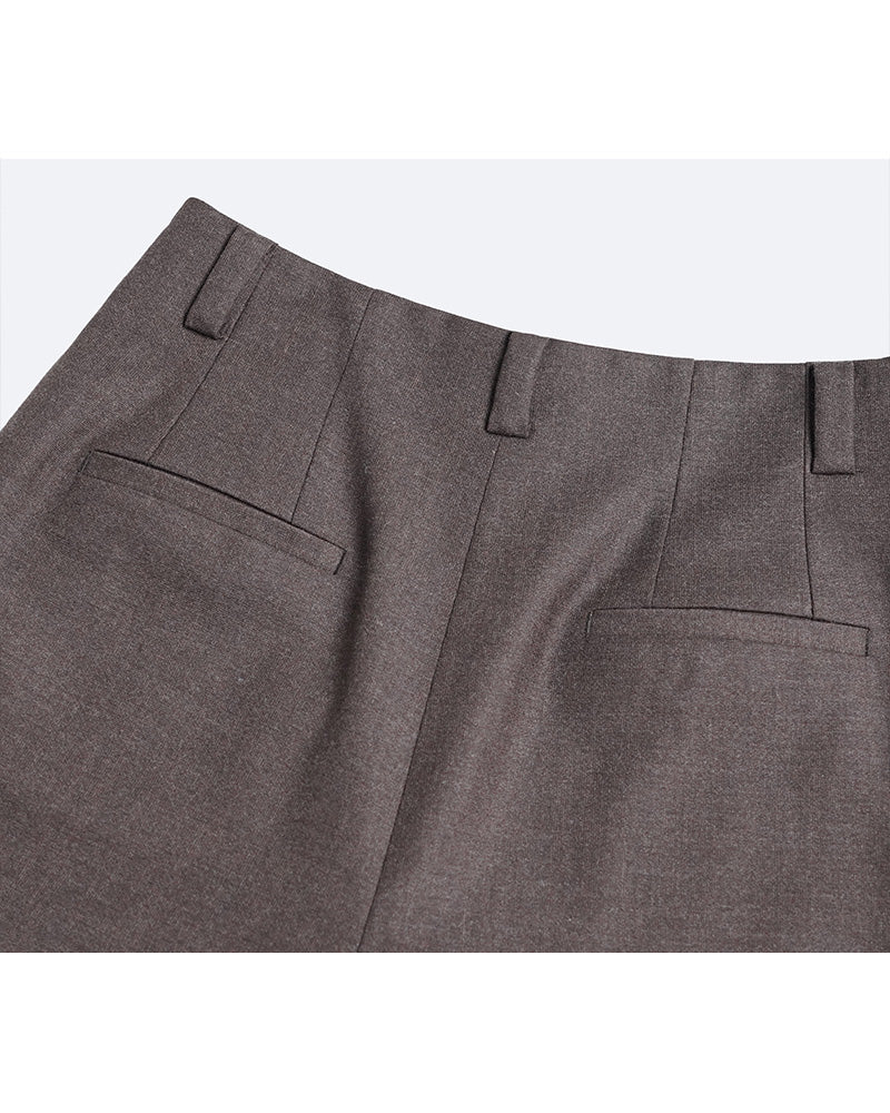 Pure Wool Straight-Leg Trousers Suitpure