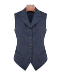 Fine Stripe Vest | Tailored Waistcoat Suitpure