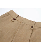 Relaxed Fit Linen Pants in Butter Yellow Suitpure